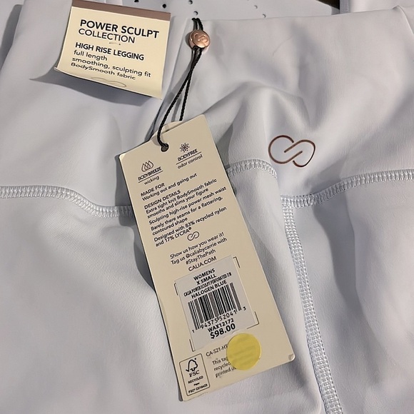 NWT CALIA Women's Power Sculpt Perforated 7/8 Leggings XSmall Halogen Blue - Picture 6 of 6